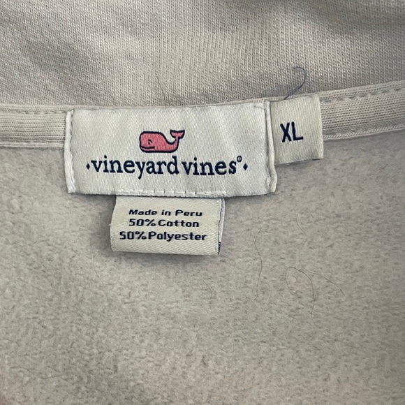 Vineyard Vines Light Gray Pullover with Blue Logo - Picture 2 of 4